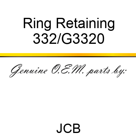 Ring, Retaining 332/G3320