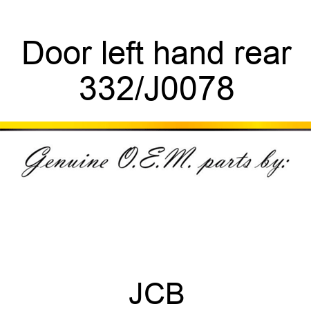 Door, left hand rear 332/J0078