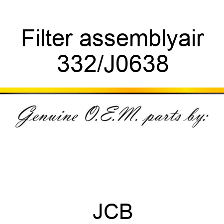 Filter, assembly,air 332/J0638
