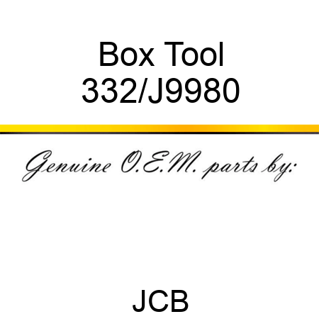 Box, Tool 332/J9980