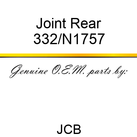 Joint, Rear 332/N1757