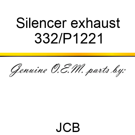 Silencer, exhaust 332/P1221