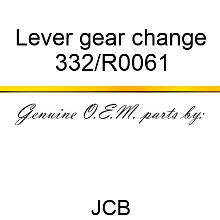Lever, gear change 332/R0061