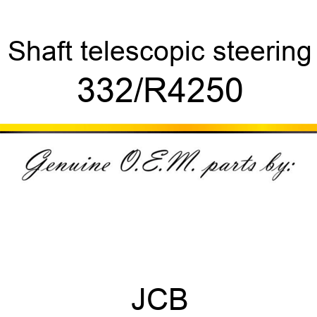 Shaft, telescopic steering 332/R4250