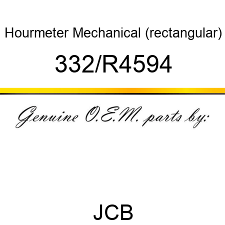 Hourmeter, Mechanical, (rectangular) 332/R4594