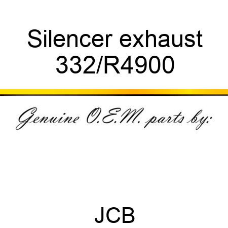 Silencer, exhaust 332/R4900