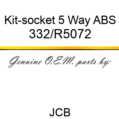 Kit-socket, 5 Way ABS 332/R5072