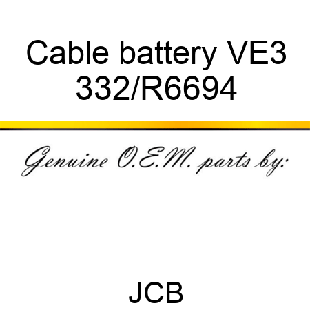 Cable, battery VE3 332/R6694