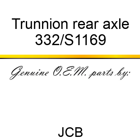 Trunnion, rear axle 332/S1169