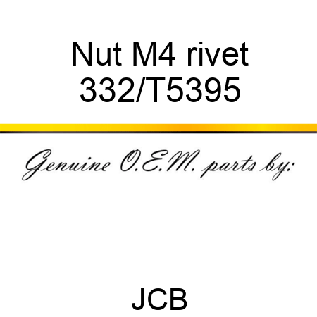 Nut, M4 rivet 332/T5395