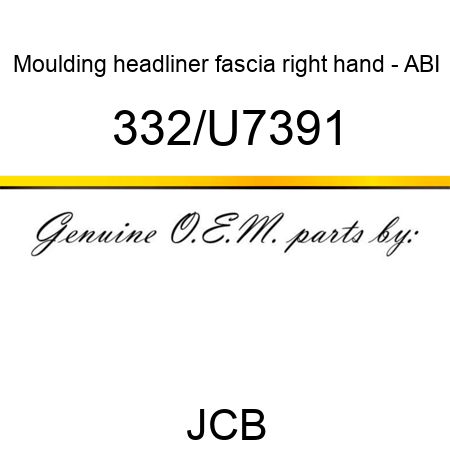 Moulding, headliner fascia, right hand - ABI 332/U7391