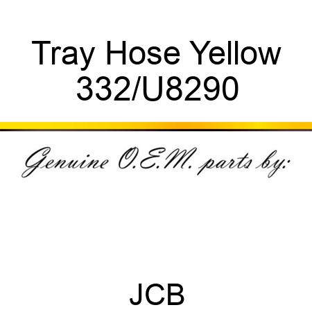 Tray, Hose, Yellow 332/U8290