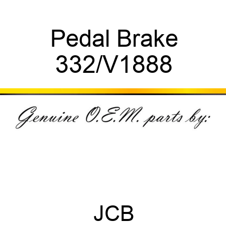 Pedal, Brake 332/V1888