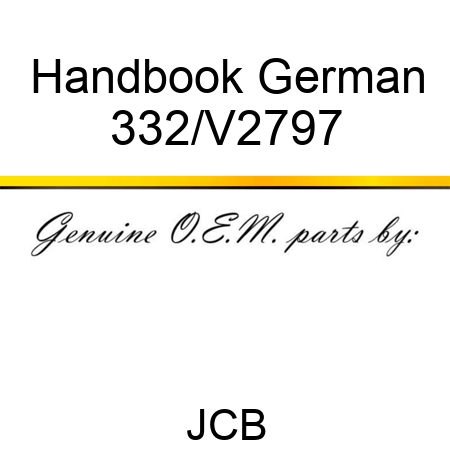 Handbook, German 332/V2797