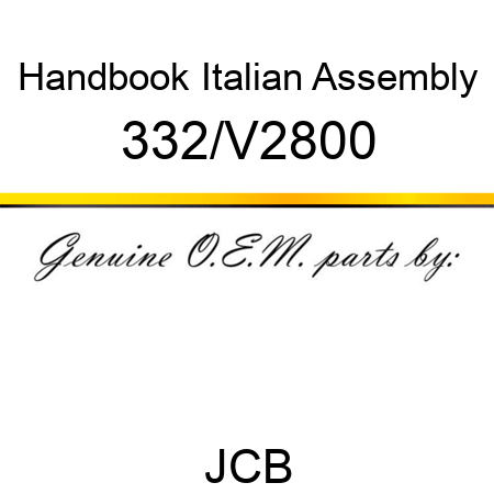 Handbook, Italian, Assembly 332/V2800