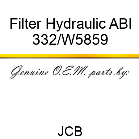 Filter, Hydraulic ABI 332/W5859