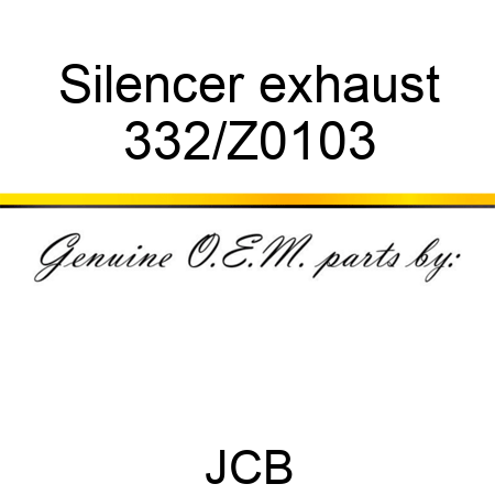 Silencer, exhaust 332/Z0103