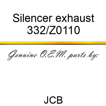 Silencer, exhaust 332/Z0110