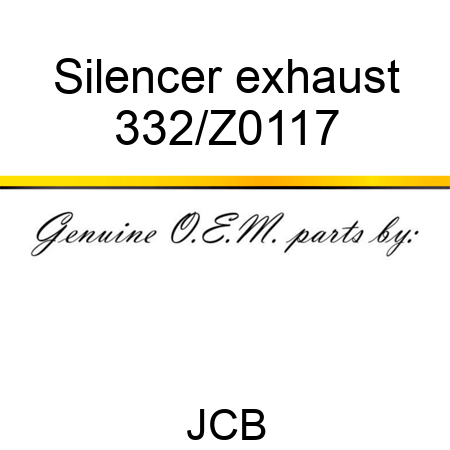 Silencer, exhaust 332/Z0117