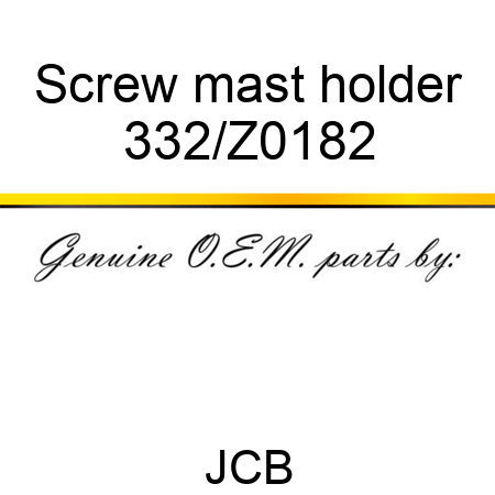 Screw, mast holder 332/Z0182