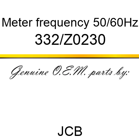 Meter, frequency 50/60Hz 332/Z0230
