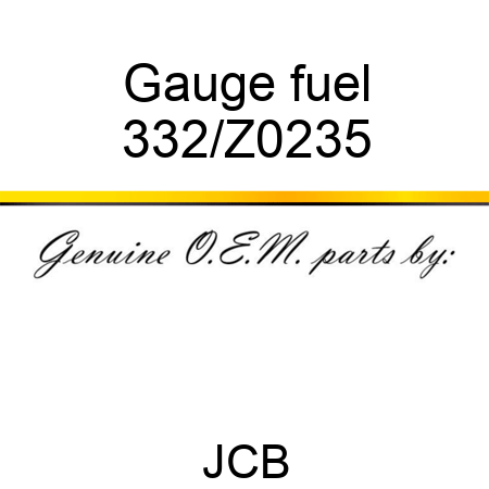 Gauge, fuel 332/Z0235