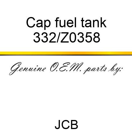 Cap, fuel tank 332/Z0358