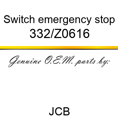 Switch, emergency stop 332/Z0616