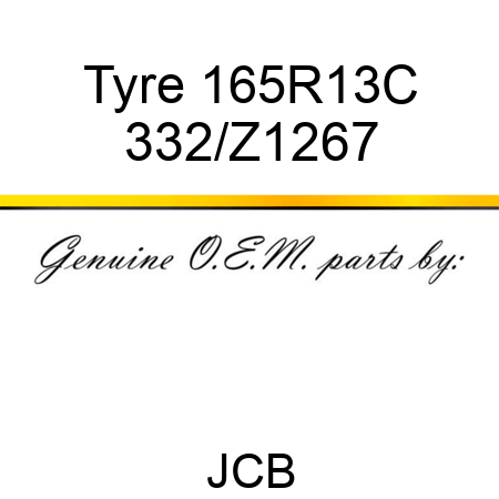 Tyre, 165R13C 332/Z1267