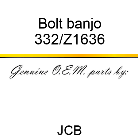 Bolt, banjo 332/Z1636