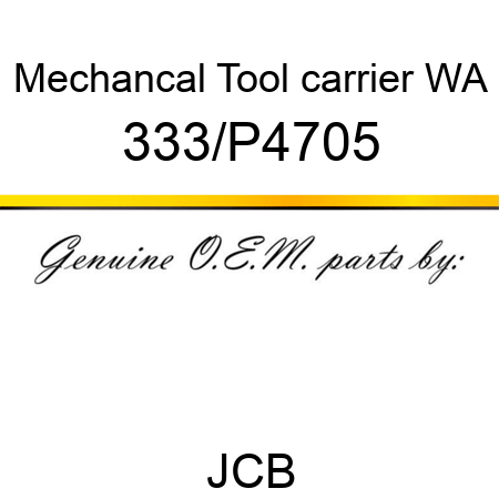 Mechancal Tool carrier, WA 333/P4705