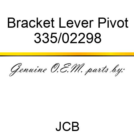 Bracket, Lever Pivot 335/02298