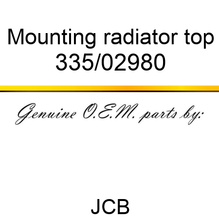 Mounting, radiator top 335/02980