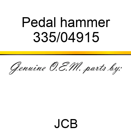 Pedal, hammer 335/04915