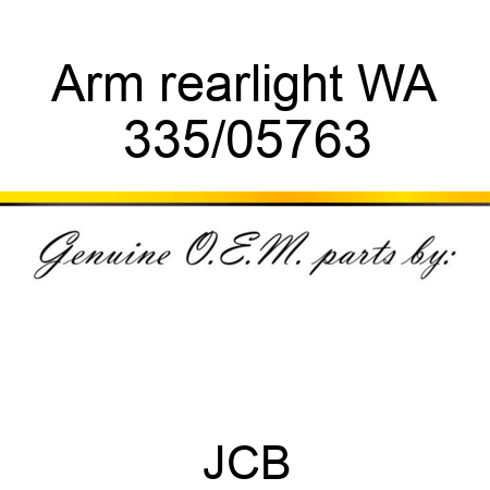 Arm, rearlight, WA 335/05763
