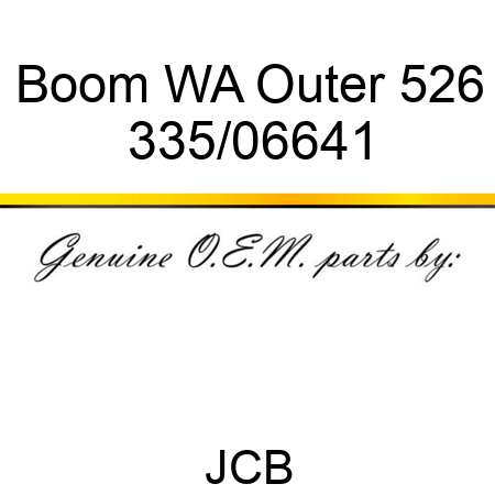 Boom, WA Outer 526 335/06641