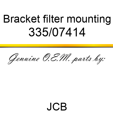 Bracket, filter mounting 335/07414
