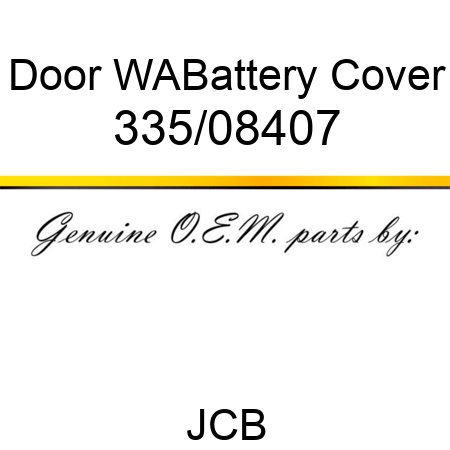 Door, WA,Battery Cover 335/08407