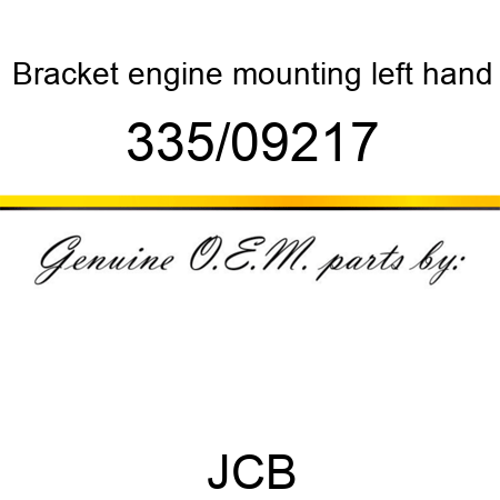 Bracket, engine mounting, left hand 335/09217