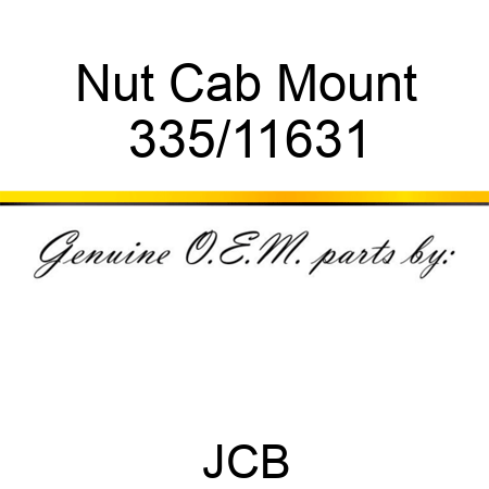 Nut, Cab Mount 335/11631