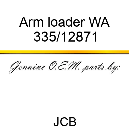 Arm, loader WA 335/12871