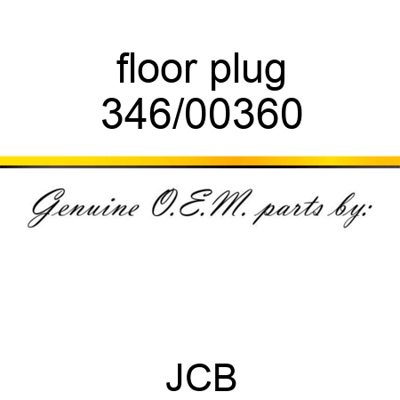 floor plug 346/00360