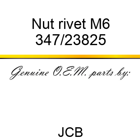 Nut, rivet, M6 347/23825