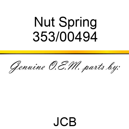Nut, Spring 353/00494