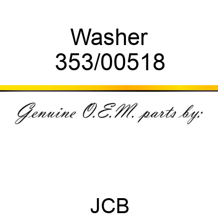 Washer 353/00518