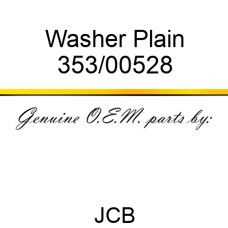 Washer, Plain 353/00528