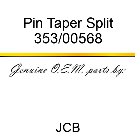 Pin, Taper, Split 353/00568