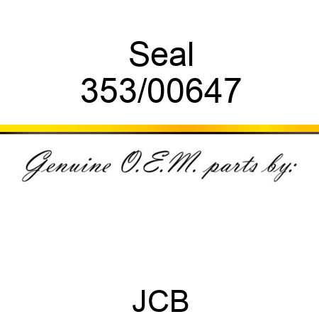 Seal 353/00647