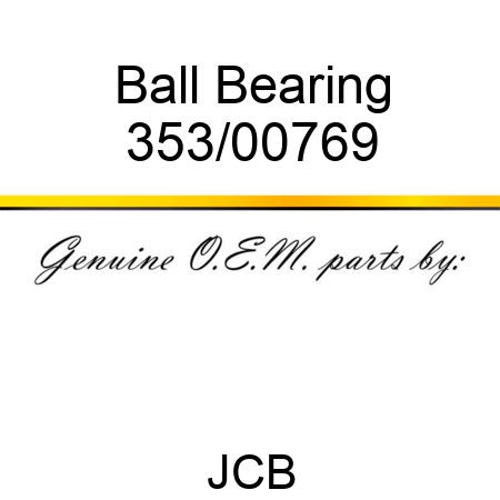 Ball, Bearing 353/00769