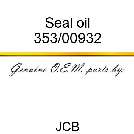 Seal, oil 353/00932